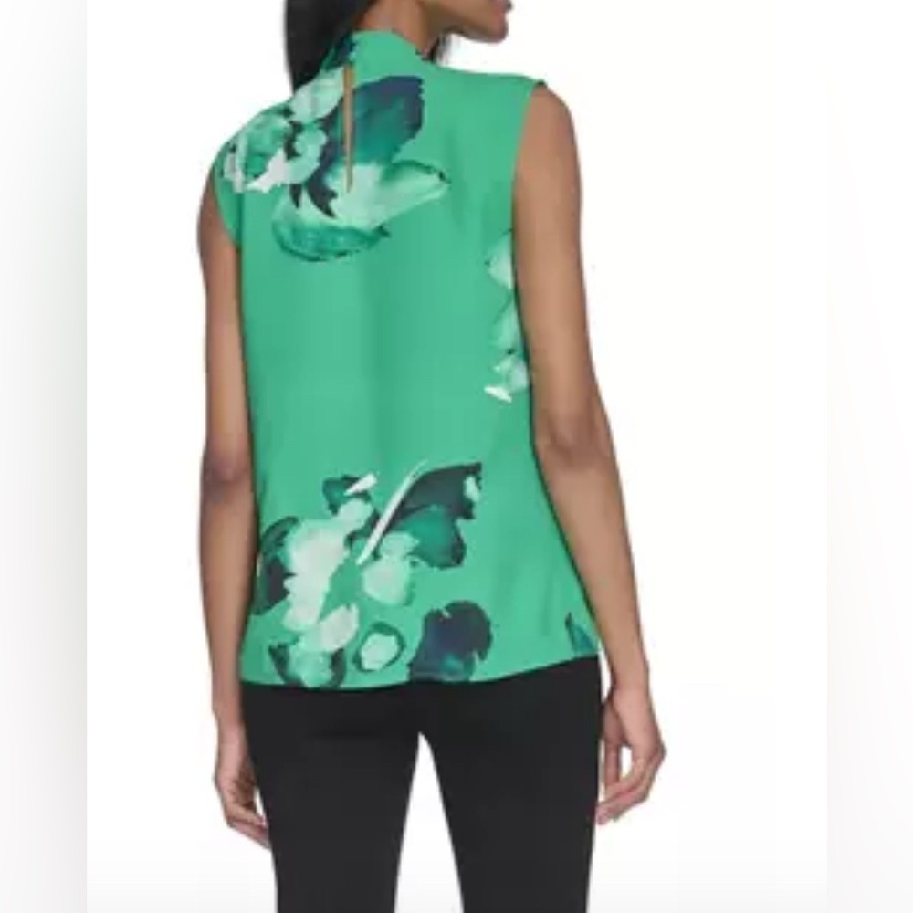 Halston Sleeveless Halter Neck Blouse - Picture 3 of 8